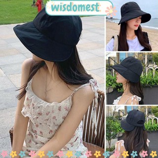 WISDOMEST หมวกบักเก็ต ผ้าฝ้าย บังแดด สามารถปรับได้ เหมาะกับฤดูใบไม้ผลิ และฤดูร้อน สําหรับชาวประมง