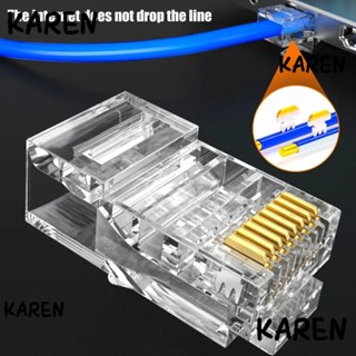 Karen สายเคเบิลเชื่อมต่ออีเธอร์เน็ต PC 8Pin CAT6 RJ45 คุณภาพสูง ทนทาน