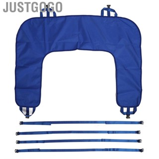 Justgogo U Shape Patient Turning Sheet with Fixation Straps Labor Saving Bed Ridden Patients Lifting Pad rotating cloth M Size