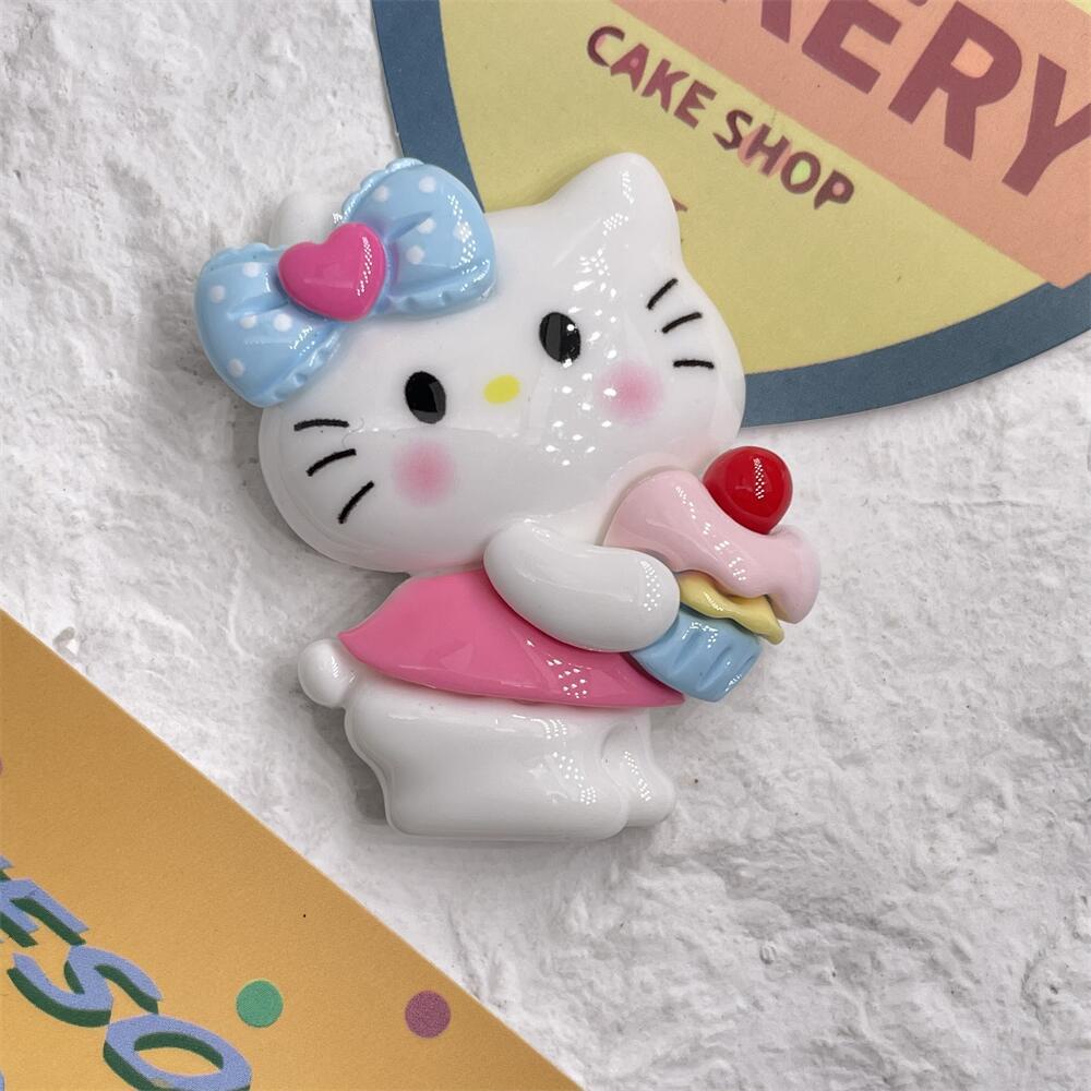 [15 #] Jibbitz Crocs กิ๊บติดผมเรซิ่น ลายการ์ตูน Sanrio 6 แบบ ขนาดใหญ่ แฮนด์เมด diy อุปกรณ์เสริม สําหรับรองเท้า FN