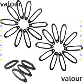 Valour แหวนซิลิโคนซิลิกาเจล สีดํา กันแตก สําหรับคล้องโทรศัพท์มือถือ 18 ชิ้น