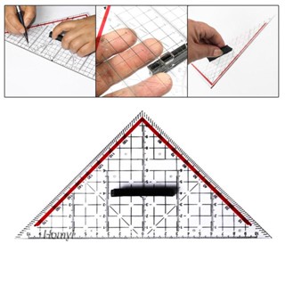 [Homyl] ไม้บรรทัดสามเหลี่ยม แบบพกพา 25 ซม. สําหรับวาดภาพ ครู สํานักงาน ศิลปิน