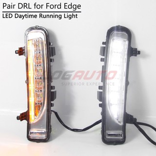 ฝาครอบไฟตัดหมอก LED เลนส์ใส 2 สี สําหรับ Ford Edge Facelift Model 2011 2012 2013 2014