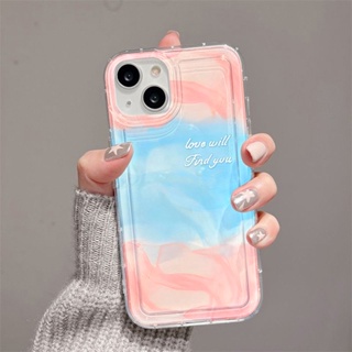 Pink Blue สตรีม ดอกไม้สีฟ้า เคสไอโฟน Compatible for iPhone 11 14 13 12 15 Pro Max 7 8 SE XR 11Pro 14 15 Plus X XSmax