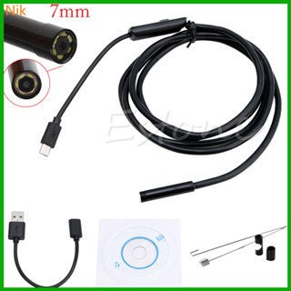 กล้องตรวจสอบ Borescope พร้อม 6 LED Micro to USB A Cable 7 มม. Endoscope IP67 กันน้ํา รองรับ Win2000 XP