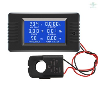 PZEM-022 Open and Close CT 100A AC Digital Display Power Monitor Meter Voltmeter Ammeter Frequency Current Voltage Factor Meter with Split CT