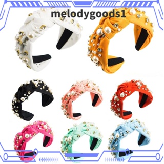 MELODYGOODS1 ที่คาดผม ประดับไข่มุก พลอยเทียม สําหรับเจ้าสาว