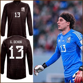 เสื้อยืดกีฬาแขนสั้น ลายทีมชาติฟุตบอล Mexico Jersey Goalkeeper Ochoa NS2 22 23 World Cup พลัสไซซ์ SN2