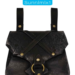 [Sunnimix1] กระเป๋าคาดเอวลําลอง หนัง PU สไตล์เรโทร สําหรับผู้ชาย และผู้หญิง