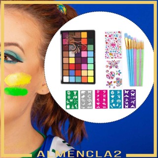 [Almencla2] พาเลทสีเพ้นท์ใบหน้า และร่างกาย สําหรับการแสดง ชุดแฟนซี ปาร์ตี้คริสต์มาส คอสเพลย์