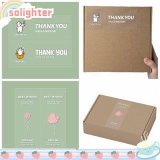 SOLIGHTER สติกเกอร์ Thank You ขนาดเล็ก สําหรับตกแต่งงานแต่งงาน ห่อของขวัญ 20 ชิ้น