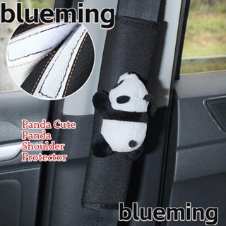 Blueming2 ปลอกหุ้มสายเข็มขัดนิรภัยรถยนต์ ลายแพนด้าน่ารัก ปรับได้ สําหรับผู้ใหญ่