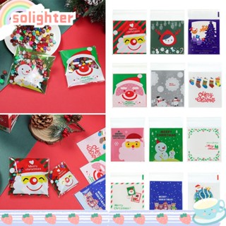 Solighter ถุงขนม บิสกิต แฮนด์เมด DIY 100 ชิ้น