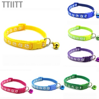 Ttiitt Pet Collar Cute Reflective Adjustable Safety Buckle Comfortable Dog  with Bell