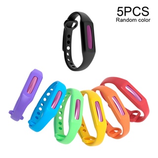 5pcs/pack Outdoor Camping Effective Summer Portable Essential Oil Protection Waterproof TPU Mosquito Repellent Bracelet