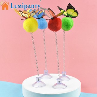 Lumiparty ของเล่นลูกบอลขนผีเสื้อน่ารัก หลากสี คลายเครียด สําหรับสัตว์เลี้ยง แมว