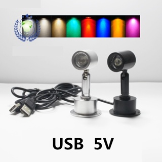 ไฟสปอตไลท์ Led USB 3W DC5V อินเตอร์เฟซ USB 5V สําหรับตู้โชว์ เพดาน