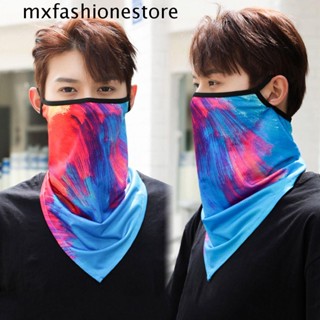 Mxfashione ผ้าคลุมศีรษะ ผ้าเรยอน หน้ากากขี่จักรยาน หน้ากากขี่ มายากลฮู้ด ป้องกันรังสียูวี กันลม หน้ากากรถจักรยานยนต์ ที่แขวนหู ขี่จักรยาน หมวก ป้องกันคอ ผู้หญิง ผ้าพันคอ