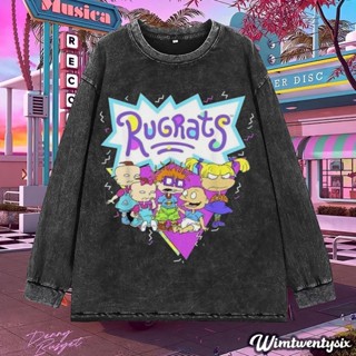 เสื้อยืด ขนาดใหญ่ พิมพ์ลาย Wimtwentysix rugrats party | เสื้อยืดแขนยาว | เสื้อซักผ้า