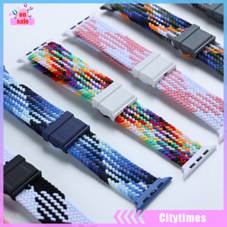 ✪เมือง❣  สายนาฬิกาข้อมือไนล่อน สําหรับ Apple Watch Band 42 มม. 44 มม. 45 มม. 49 มม. iWatch Series Ultra 8 7 6 5 4