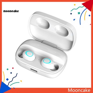 Moon* S11 หูฟังสเตอริโอไร้สาย บลูทูธ 50 แฮนด์ฟรี พร้อมกล่องชาร์จ สําหรับเล่นกีฬา