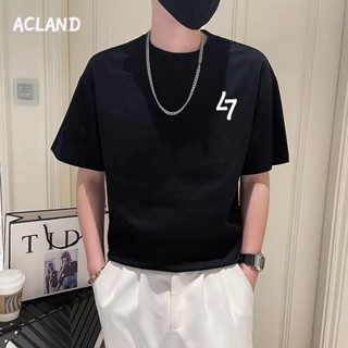 Acland เสื้อยืดผู้ชาย ผู้ชายเสื้อเชิ้ต เสื้อยืด ผ้านุ่ม ใส่สบาย ไม่หด ไม่ต้องรีด MTX2390KIS 37Z230911