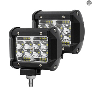 ไฟตัดหมอก LED 60W 6000LM 4 นิ้ว กันน้ํา พร้อมไฟสปอตแอนด์ฟลัดคอมโบบีม สําหรับรถจี๊ป เรือ UTV รถบรรทุก ATV (2 แพ็ค)