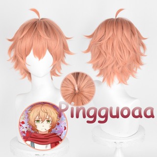 【Manmei】Anime Angels of Death Eddie Mason Cosplay Wig 30cm Orange Pink Short Wigs Heat Resistant Synthetic Wigs