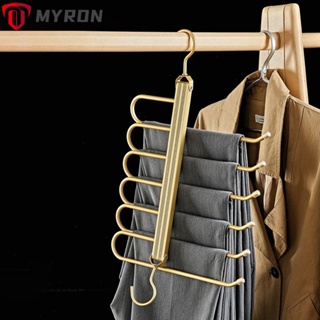 Myron ไม้แขวนเสื้อ อลูมิเนียม 6 ชั้น อเนกประสงค์ ประหยัดพื้นที่ สําหรับตู้เสื้อผ้า