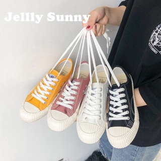  Jellly Sunny  รองเท้าผ้าใบผู้หญิง พื้นหนา ใส่สบาย สไตล์เกาหลี รองเท้าแฟชั่นผู้หญิง มีความนุ่มนวล 2023 ใหม่ FYD2390RK7 37Z230911