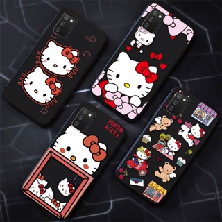 เคสโทรศัพท์ซิลิโคน TPU แบบนิ่ม ลายการ์ตูนคิตตี้ กันกระแทก สําหรับ Samsung Galaxy A02 A02S A12 A22 A32 A42 A52 A52S M02 M12 M22 4G 5G