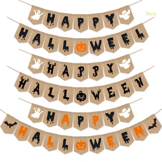 ป้ายแบนเนอร์ แบบแขวน ลาย Happy Halloween สําหรับตกแต่งปาร์ตี้ฮาโลวีน จํานวน 1 ชุด