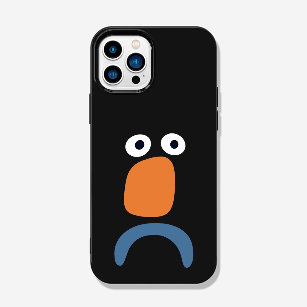 Case for เคส iPhone 11 14 13 17 Air 16 12 15 Pro Max XR 7 8 Plus XS Max 14 15 Pro SE 2020  จมูกใหญ่ ใบหน้าเศร้า
