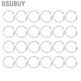 Dsubuy 24Pcs Curtain Rings ABS Transparent O Shape Bathroon Shower Hooks ZO