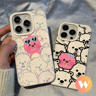 เคสโทรศัพท์มือถือ แบบนิ่ม ลายการ์ตูนแว่นกันแดดน่ารัก ย่อยสลายได้ เป็นมิตรกับสิ่งแวดล้อม สําหรับ IPhone 11 15 14 12 13 Pro MAX XR X XS MAX 7 6 6s 8 15 Plus SE