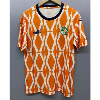 Fan Edition 2324 ใหม่ เสื้อยืดลําลอง แขนสั้น ลาย Ivory Coast Training Home Football คุณภาพสูง