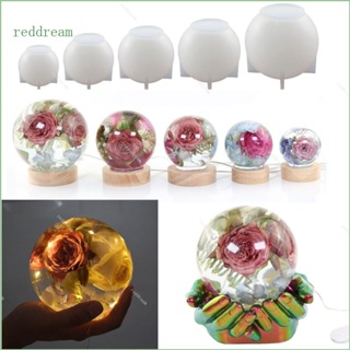 Redd แม่พิมพ์ซิลิโคนเรซิ่น อีพ็อกซี่ ทรงกลม สีแดง สําหรับทําสบู่ เทียน DIY