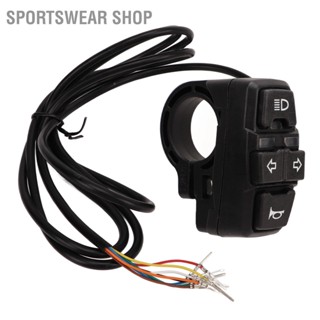  Sportswear Shop 36V 48V ไฟฟ้าจักรยานฮอร์นสวิทช์ IP54 กันน้ำสวิทช์ควบคุมสำหรับ 22.2mm Handlebar รถจักรยานยนต์ไฟฟ้าจักรยานสกูต...