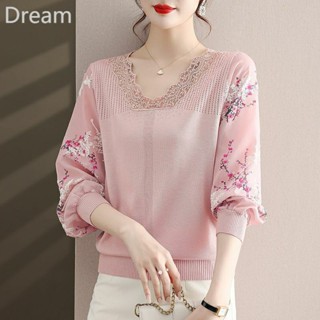 Knitted shirt temperament mothers clothing spring and summer meat-covering high-end small shirt fashionable western style top for women