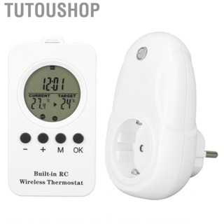 Tutoushop Plug in Temperature Controller  Easy Operation Safe EU Plug220V Reliable  Thermostat for Bedrooms