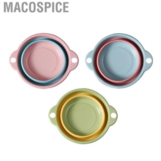 Macospice Collapsible Wash Basin Foldable Design Portable Durable PP TPR Material Glossy Surface Wear Resistant