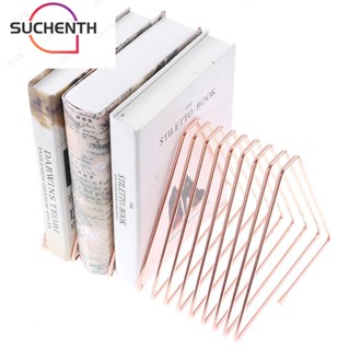 Suchenth กล่องจัดเก็บหนังสือ นิตยสาร 11 ส่วน สีโรสโกลด์