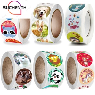 Suchenth สติกเกอร์ฉลากซีล ลายสัตว์น่ารัก สําหรับครู ลูกสุนัข สุนัข 2 ชิ้น