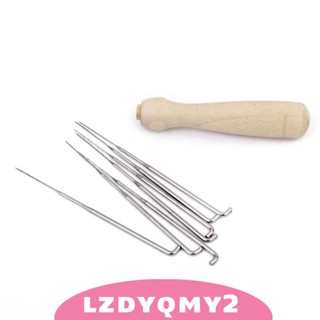 [Lzdyqmy2] ไม้ขนสัตว์ ด้ามจับไม้ DIY 7 ชิ้น