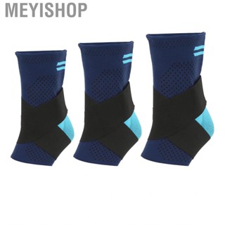 Meyishop Ankle Sleeve Blue Cyan Color Bandage Type 2 Silicone Pads Support Compres