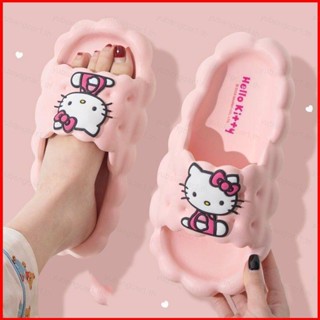 Yb1 Sanrio Kuromi Hello Kitty รองเท้าแตะ การ์ตูนน่ารัก รองเท้าแตะ DIY กันลื่น พื้นห้องนอน รองเท้า BY1