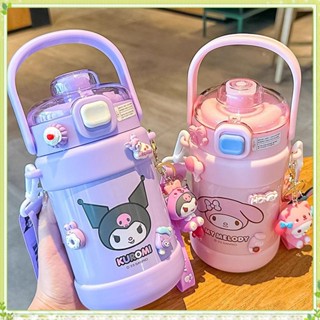 ✨✨youngtime ขวดเก็บความร้อน Sanrio ขนาด 820 มล. พร้อมหลอด น่ารัก Kuromi My Melody แก้วเก็บความเย็นสแตนเลส ถ้วยน้ำความจุขนาดใหญ่ การเก็บรักษาความร้อนในระยะยาว youngtime✨✨