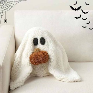 Gus the Ghost with Pumpkin Halloween ghost stuffed throw pillow doll Fashion doll