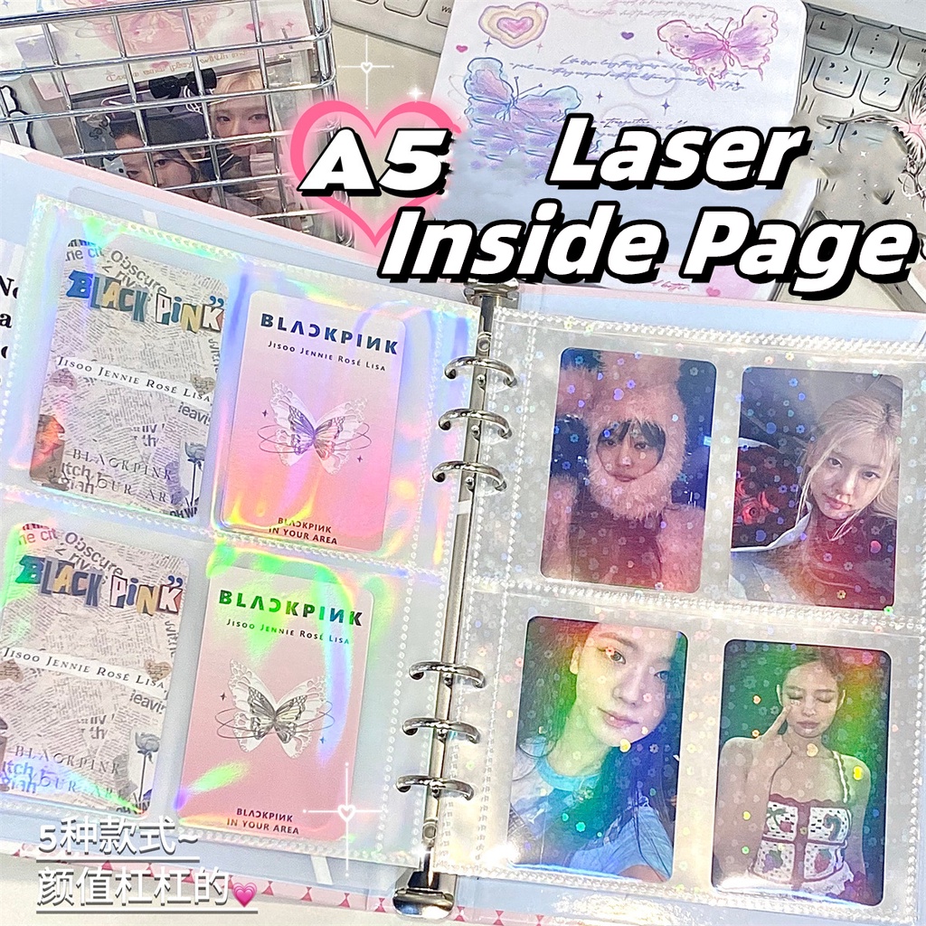 ซองใส่การ์ดรูปภาพ รูปหัวใจ ดอกไม้ ดาว สายรุ้ง ขนาด A5 เติมได้ หลายสไตล์ 10 ชิ้น ต่อชุด