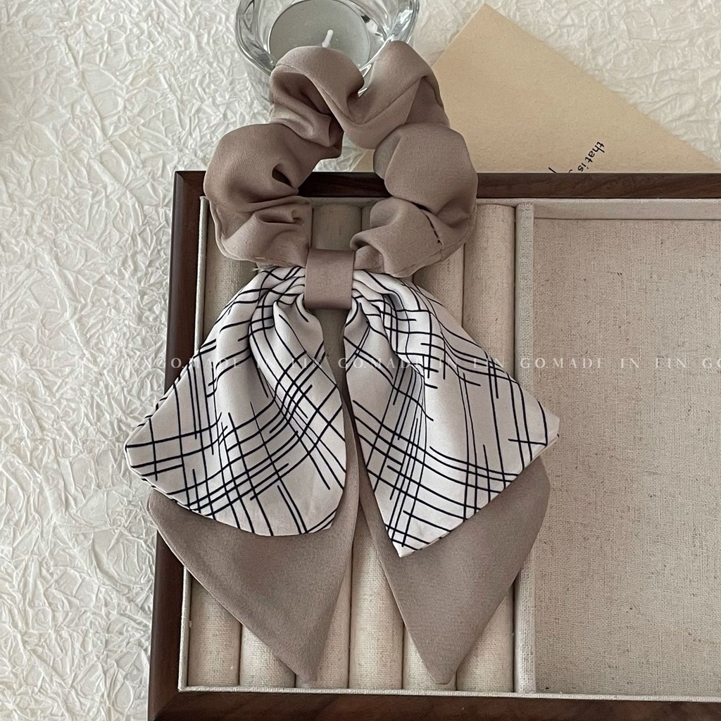 สไตล์เกาหลี Scrunchy ผม Tie หญิงฤดูร้อน Influencer Tie Head เชือกเชือกผมยางรัด Simple Classy หางม้ายางรัด Streamer - รูปที่ 7